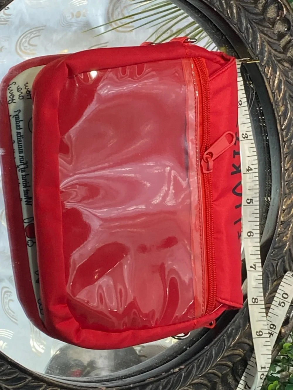 Hello Kitty Red and White Printed Cosmetic Pouch